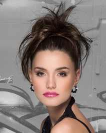 Okrągła syntetyczna treska gniazdko z mocowaniem na gumkę złoty blond 10-25cm OUZO # gold blonde*