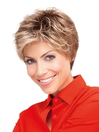 Peruka z włosów syntetycznych ciepły siwy ALBA COMFORT TEC # smoke/mix*