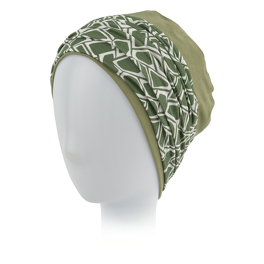 Turban z ozdobną opaską oliwkowa zieleń CAPRI # B104+B445