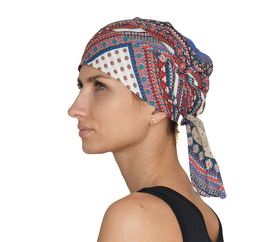Prosty do ułożenia lekki i wygodny turban wielokolorowy FELICJA NEW # 181*