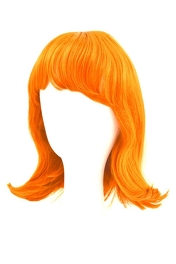 Peruka okazjonalna imprezowa pomarańczowa # syntetyczna