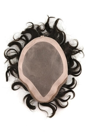 Tupet męski naturalny z włosa remy ciemny brąz SAMUEL # D1