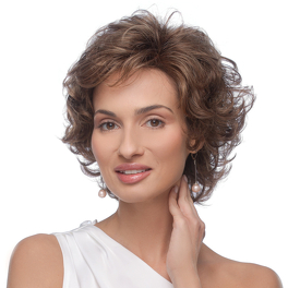 Peruka damska syntetyczna delikatny skręt blond z odrostem ANGELA # 26/27/19/8R