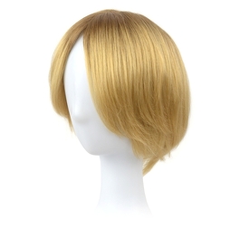 Topper z naturalnych włosów słowiańskich blond z odrostem ombre AVA 15cm # 10R+14/16