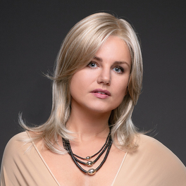 Peruka syntetyczna ciepły kasztanowy brąz z odrostem QUARZ # 6/30/8/6R