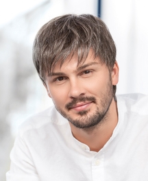 Peruka męska z włosów syntetycznych siwa ROGER 5 Stars # M44s