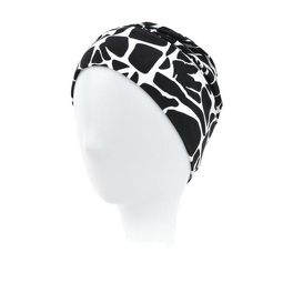 Black patterned turban BARBADOS # B43