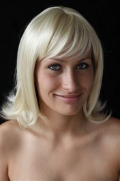 Peruka imprezowa karnawałowa ciemny blond MODEL E0141A # 12TT26