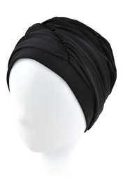 Lekki i wygodny turban do kąpieli z ozdobnym drapowaniem czarny AQUA # 990*