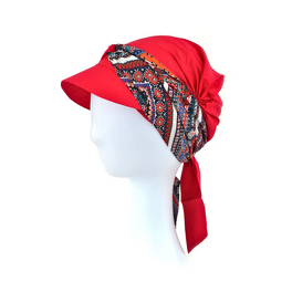 Turban z daszkiem czerwony SARA # 184/181*