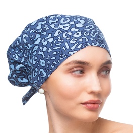 Simple to assemble, light and comfortable navy blue turban FELICJA NEW # T-394*