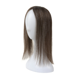 Topper naturalny z włosów słowiańskich ciemny szary 36cm DELMAR # DarkGrey