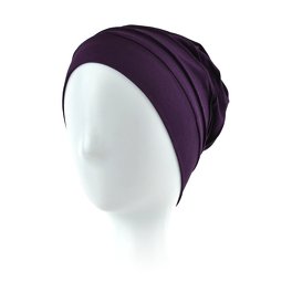 Klasyczny turban z delikatnymi przeszyciami ORCHID # 38 śliwka