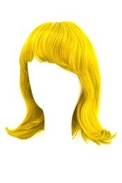 Peruka okazjonalna imprezowa żółta # syntetyczna