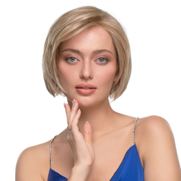 Synthetic heat-resistant wig in brown with roots DAPHNE #6/8/4R