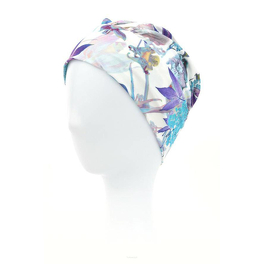 White turban with BARBADOS patterns # B302