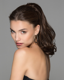 Dopinka z lekko falowanego syntetycznego włosa mahoniowy brąz BRANDY # rotbraun/mahagoni