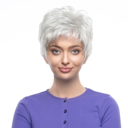 Peruka z włosów syntetycznych siwa WAFFLE # 61