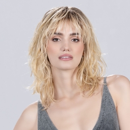 Peruka syntetyczna fryzura typu shaggy czekoladowy brąz z odrostem ENERGY # chocolate rooted