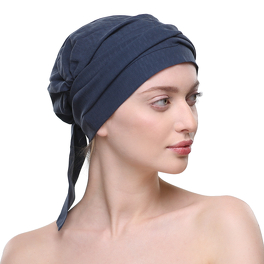 Lekki i komfortowy turban 100% wiskoza granatowy SARA # T-30*