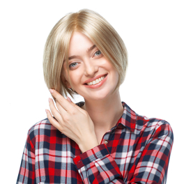 Blonde synthetic hair wig with roots OLIVIA #10/24/80/8R