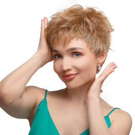 Synthetic brown wig with roots, heat-resistant MINIMA #6/8/4R