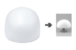 SECONDHAIR HALF HEAD STYROFOAM WHITE