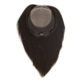 Slavic natural dark blond hair topper with TAU highlights 23cm #8/12+14/16H