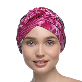 Szaro różowy turban MAGENTA
