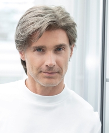 Męska peruka z włosów syntetycznych kawowy brąz GARY # coffee/mix