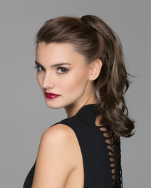 Dopinka z włosa syntetycznego przypinana na kitkę ciemny brąz JUICE 35cm # espresso/mix