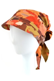 Prosty do ułożenia lekki i wygodny turban wielokolorowy FELICJA NEW z daszkiem # N07154