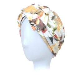 Kolorowy turban z materiałowym elementem dekoracyjnym z przodu RIMINI # M152+B7
