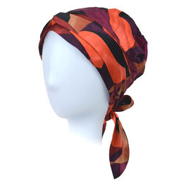 Wiązany turban z abstrakcyjnym printem FLAME