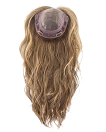 Topper z włosów syntetycznych bursztynowy blond z odrostem STREAM # bernstein/rooted