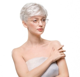 Peruka syntetyczna jasny siwy MARIA LIFE # 59