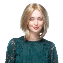 Synthetic wig multi-tone blonde with roots SILVIA #14/88/8R