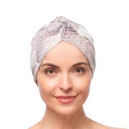 Turban retro beżowy wzory ARUBA # SF135+B9