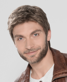 Peruka męska z włosów syntetycznych brąz STEVEN # M14s