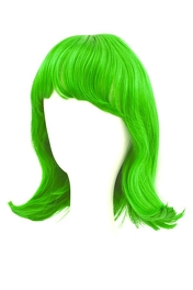 Peruka okazjonalna imprezowa zielona # syntetyczna