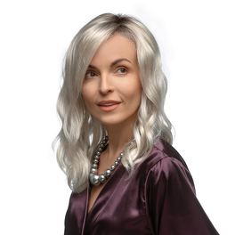 Synthetic wig brown with roots CARLA #8/14/6R
