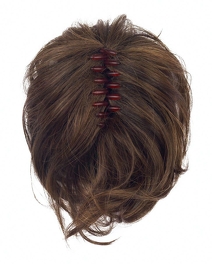 Dopinka na klamrze z włosów syntetycznych czarna średniej długości SODA # black*