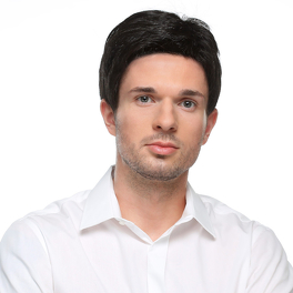 Men's synthetic wig cool dark brown ADAM # M4