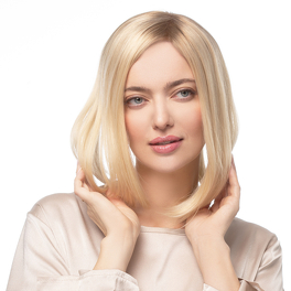 Slavic Light Brown Natural Hair Topper ALUNA 28cm #8/12