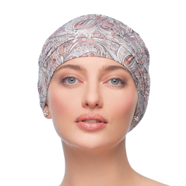 Lekki i przewiewny turban z wyrazistym kwiatowym wzorem PEONY # BM-382