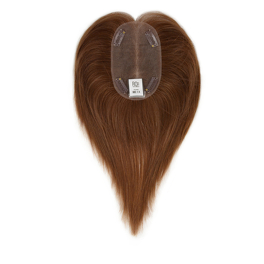 Brązowy topper naturalny z włosów słowiańskich 30cm DELMAR # 6/8/30