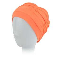Lekki i wygodny turban do kąpieli z ozdobnym drapowaniem materiału wokół głowy pomarańczowy AQUA2 # 308*
