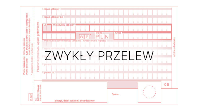 Dostępna metoda płatności zwykłym przelewem w Sklepie Peruka.pl